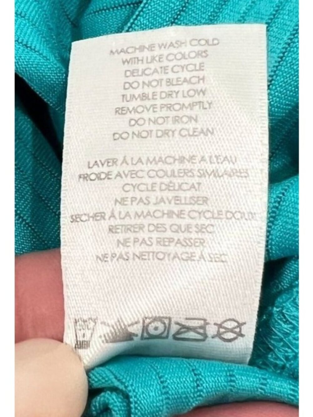 Colosseum Teal Blue Subtle Striped High-Low Athletic Tank Top Size Large - Picture 6 of 7